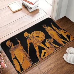 Retro Bathroom Mat GREECE Ancient God And Goddess Frieze Print Rug Home Doormat Kitchen Carpet Decor