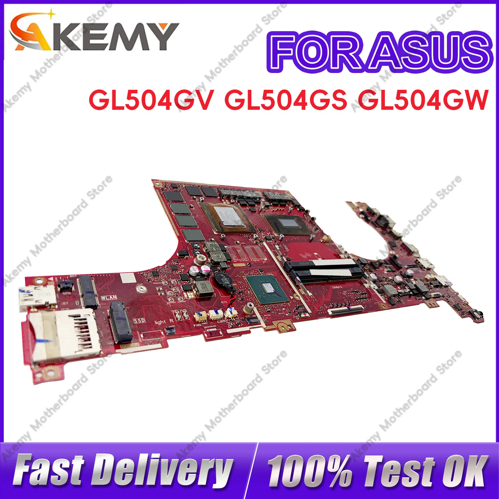 GL504GV Laptop Motherboard For ASUS ROG Strix GL504GM S5AS GL504G GL504GS GL504GV GL504GW S5C Mainboard  With  I5 I7 I9 CPU fast