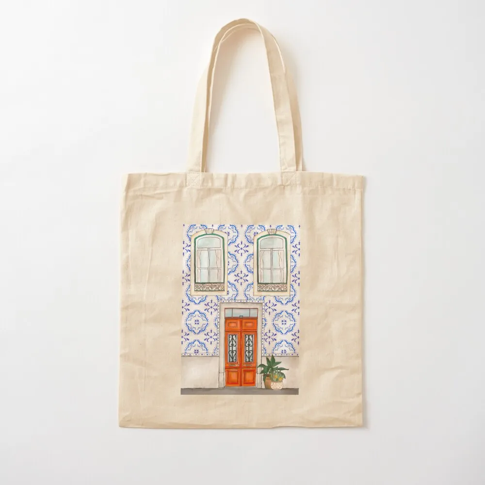 House in Lisbon Tote Bag حقائب هدايا حقيبة حمل نسائية حقيبة تسوق نسائية يد للسيدات #2