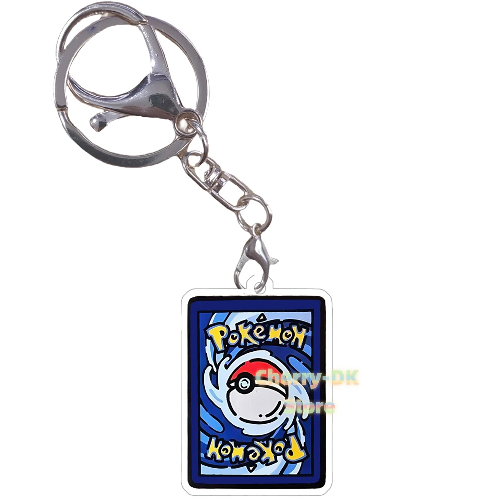 Pokemon Hand Drawn Q Version Comics Series Double-Sided Acrylic Small Cards Keychain Mimikyu Dragonite Yamper Slowpoke Tandemaus