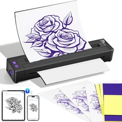 Tattoo Printer Thermal Template Machine Wireless Bluetooth Professional A4 Paper Printer Portable Thermal Maker Printing Copier