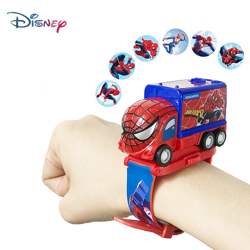 Disney SpiderMan Hulk Cartoon Child 3D Projection Watch Anime Super heroes Children Boys Girls Toy Digital Watches Birthday Gift