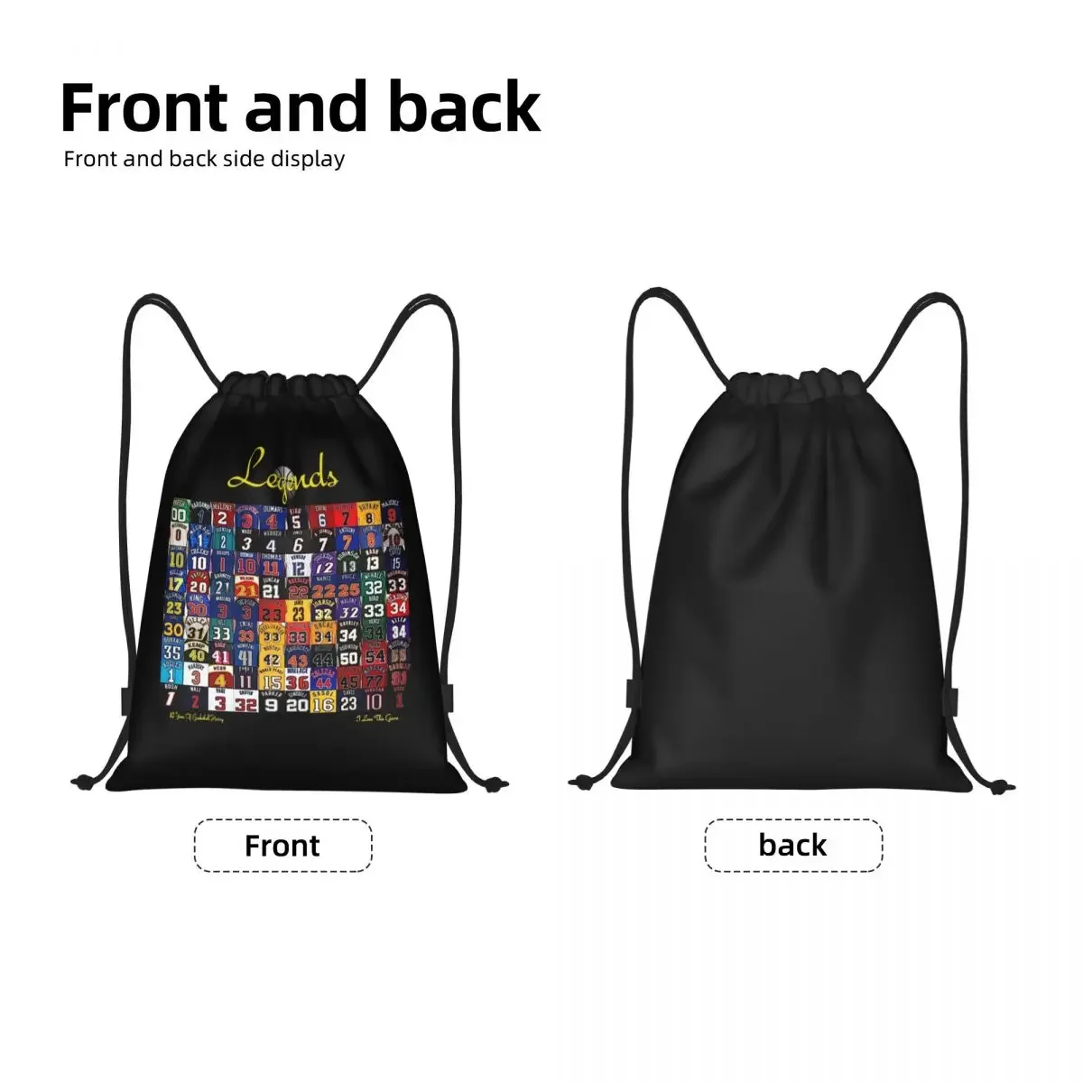 Basketball Legenden Kordel zug Rucksack Sport Sporttasche für Männer Frauen Shopping Sackpack