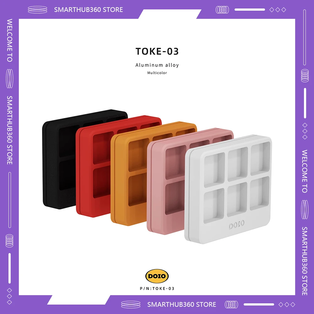 DOIO TOKE-03 Multicolor Aluminum Alloy Keyboard Box Mechanical Keyboard Keycap Storage Desktop Ornaments