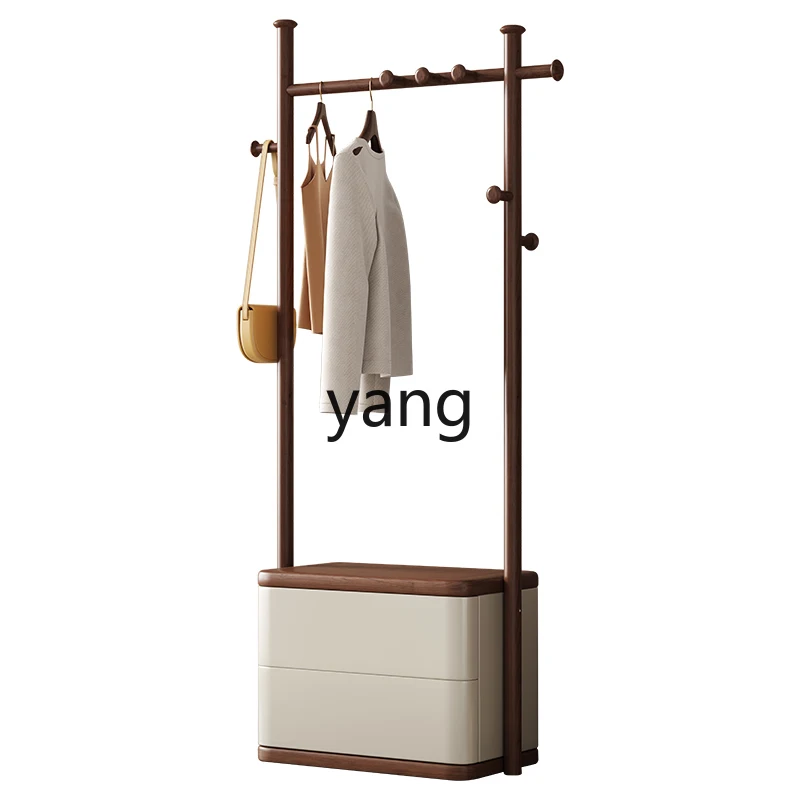 

L'm'm Light Luxury Italian Solid Wood Coat Rack Simple Drawer Sitting White Wax Bedroom Living Room