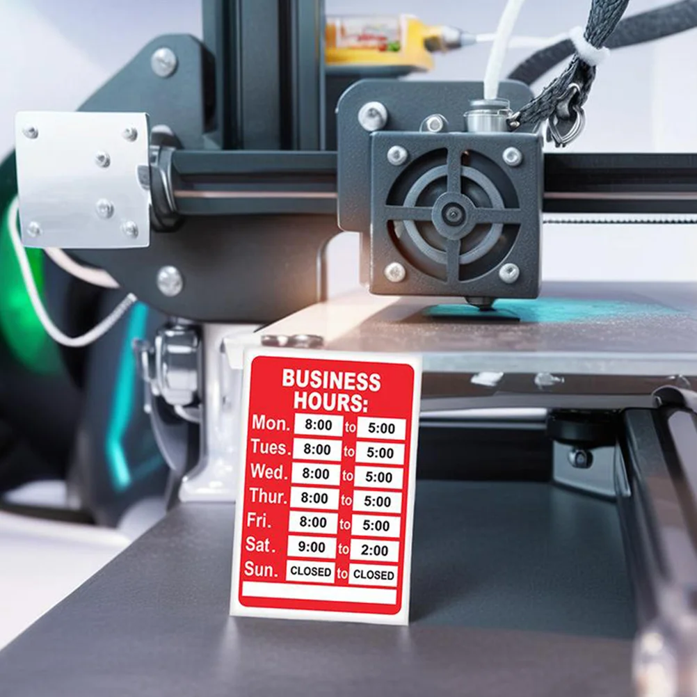 2 قطعة ساعات المتجر تسجيل ملصق أحمر جريئة الخط واضح الأعمال ساعات العمليات ملصق مائي للأبواب الزجاجية ويندوز المقاهي المطاعم #1