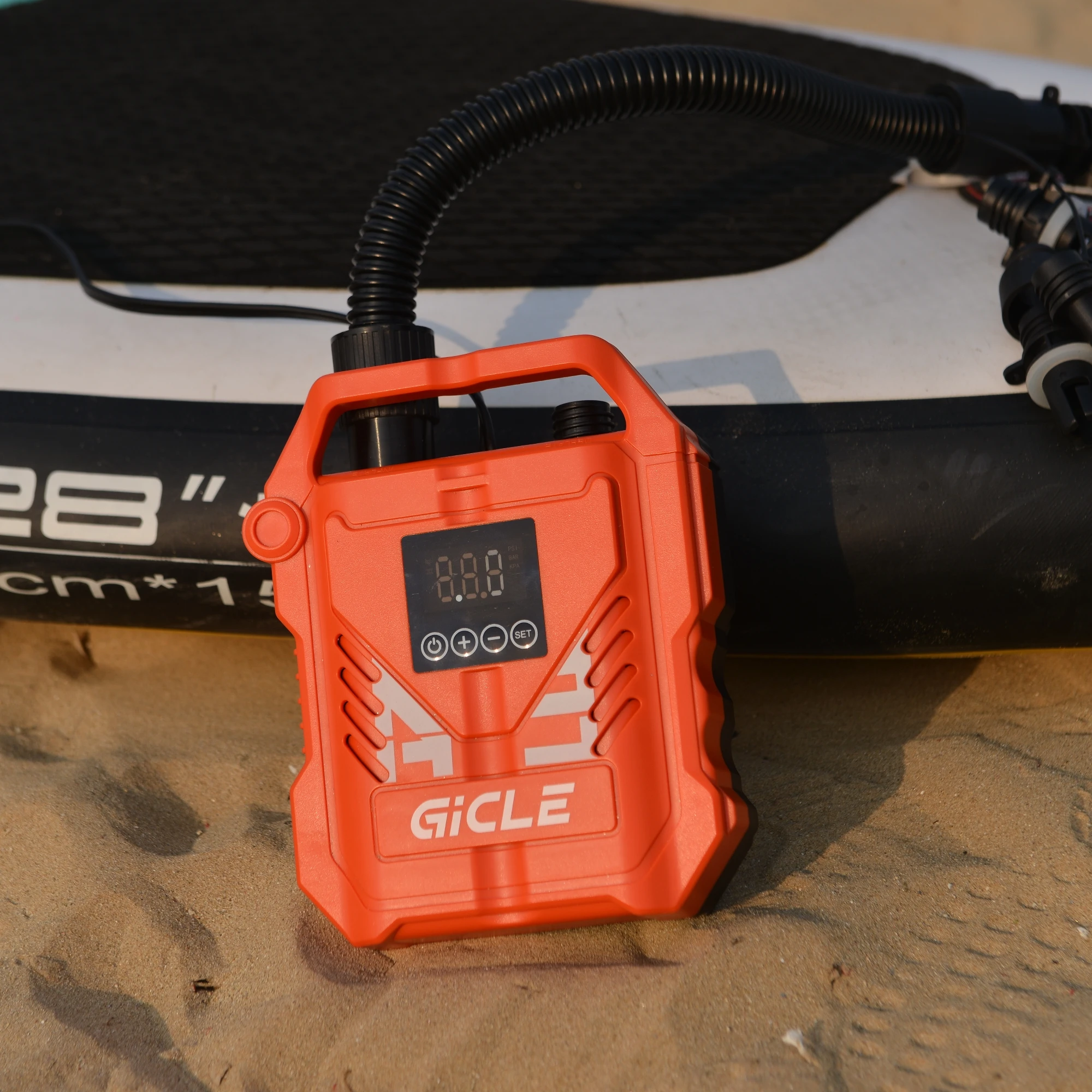 مضخة مرتبة سرير هوائي كهربائية محمولة DC12V 22 رطل لكل بوصة مربعة ذكية للقوارب القابلة للنفخ رفيق التجديف