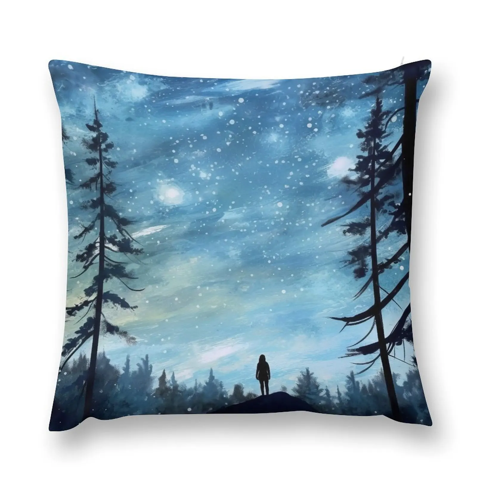 Stargazing Forest Dreamer's Haven Throw Pillow Decorative pillow case Rectangular Cushion Cover pillow