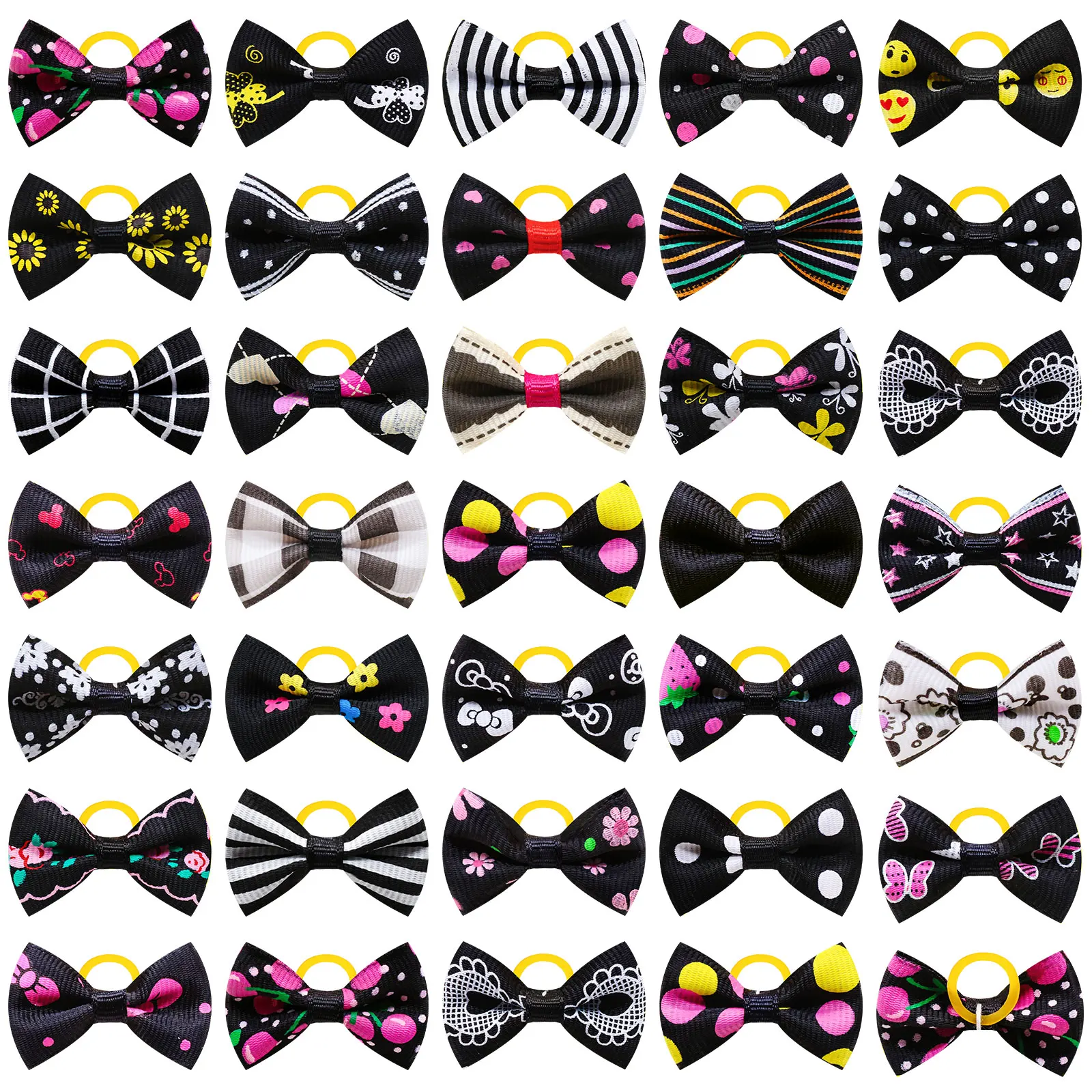 30PCS Small Dog Hair Bows Pet Bows Rubber Bands Cute Pet Puppy Hair Bows for Small Dog Hair Accessories Pet Supplies