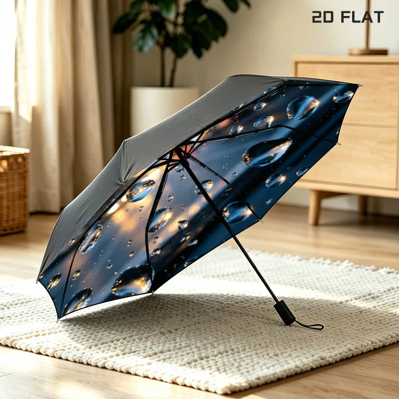 Customized Folding Umbrella 8-bone Automatic Umbrella Umbrella with Customizable Internal Printing Sunshade and Rain Shelter