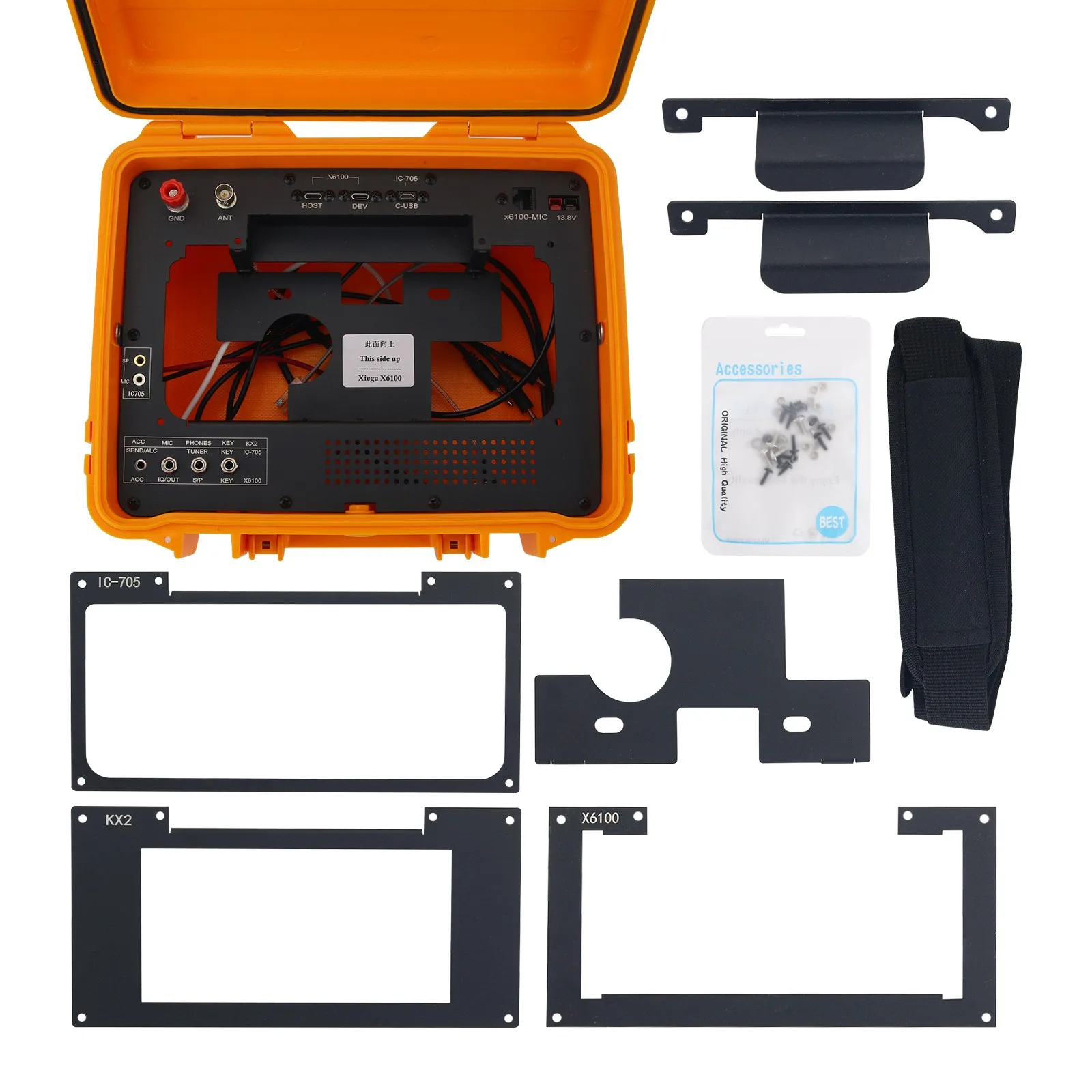 Portable Waterproof Radio Box Transceiver Box for XIEGU X6100/Elecraft KX2 ICOM IC-705 Radio