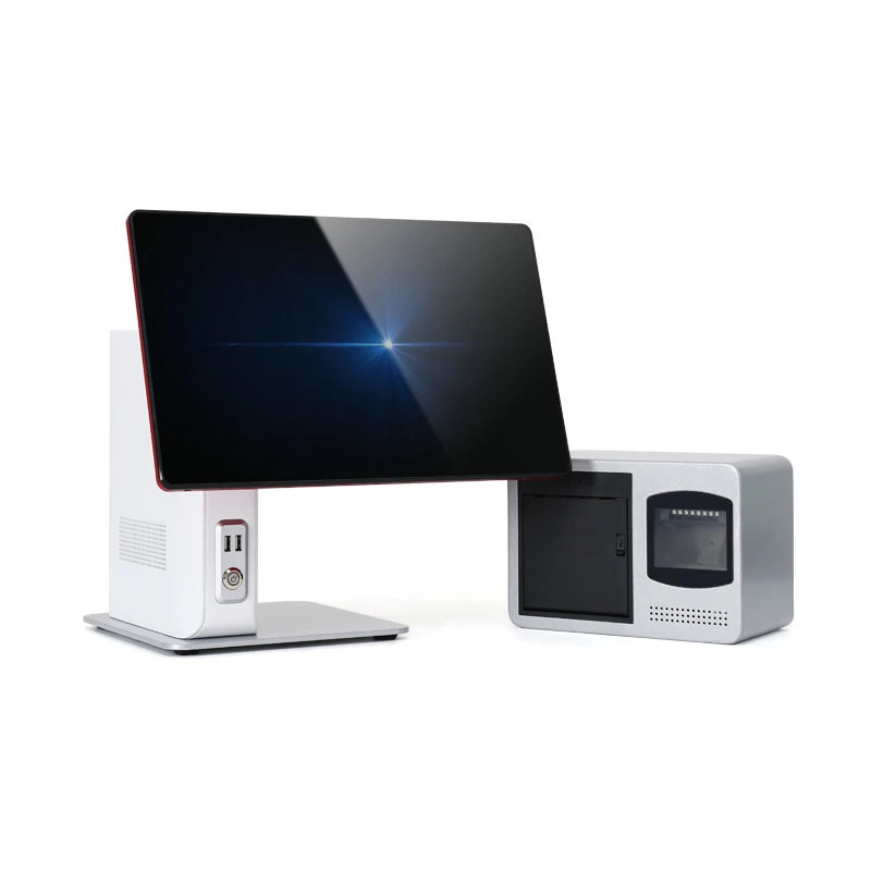 

Factory Direct Sale ST9200D Dual Screen Touch Aluminium Alloy 80mm Thermal Printing POS Equipment