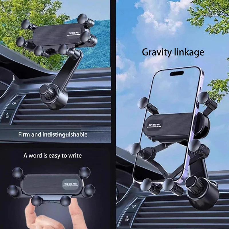 360 ° Obrót grawitacyjny uchwyt samochodowy na kratkę wentylacyjną uchwyt na telefon uniwersalny uchwyt nawigacyjny GPS mobilny wspornik stojakowy
