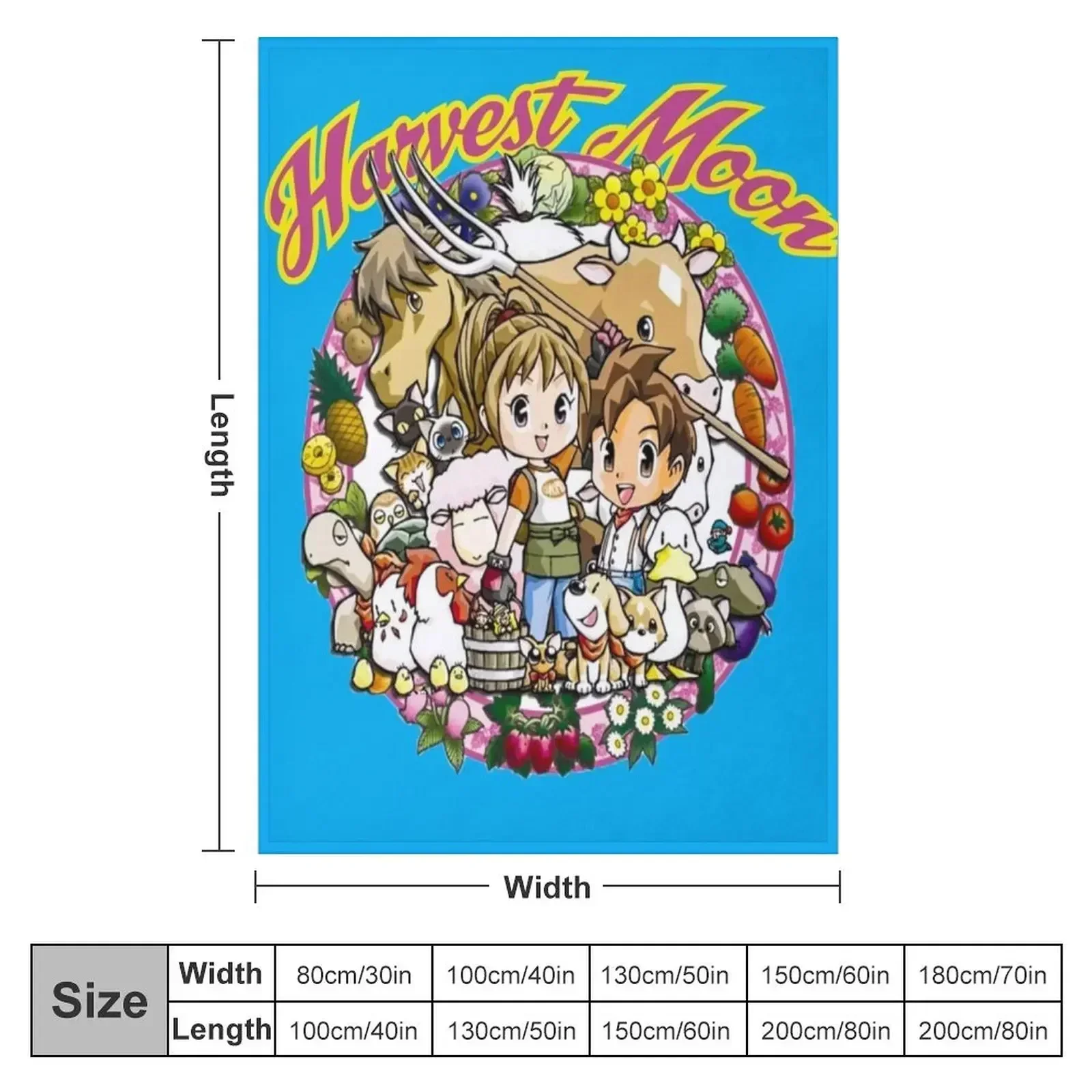 farmer kids Throw Blanket couch cozy soft plush fuzzy picnic outdoor blanket