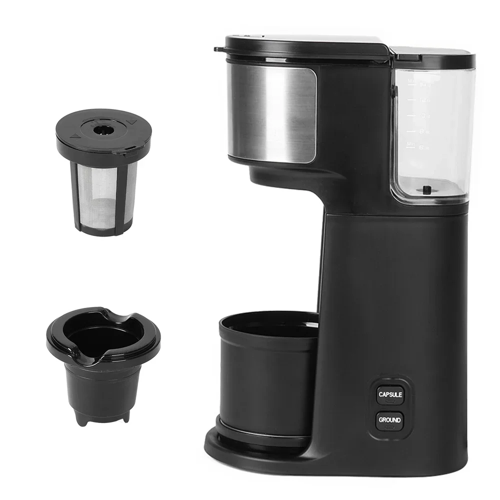 YUNYI retro coffee machine, battery powered coffee maker Single-serve Brewers,black