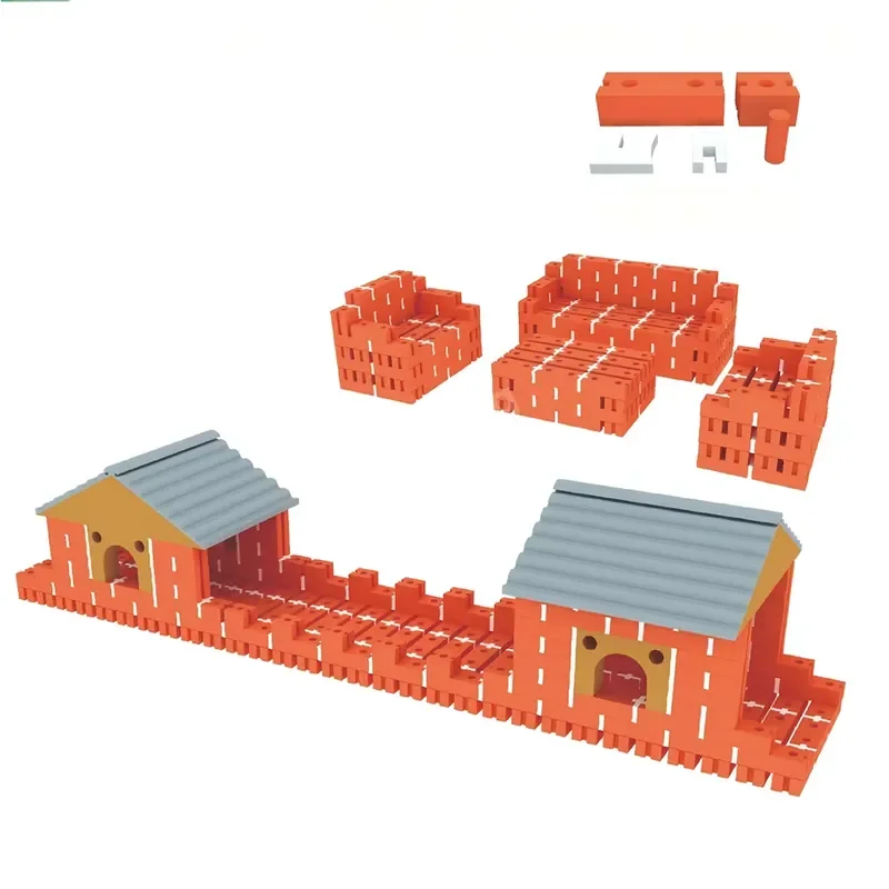 Childrens EVA Foam Building Block Puzzle Toy Large Foam Brick House Building Toy Set