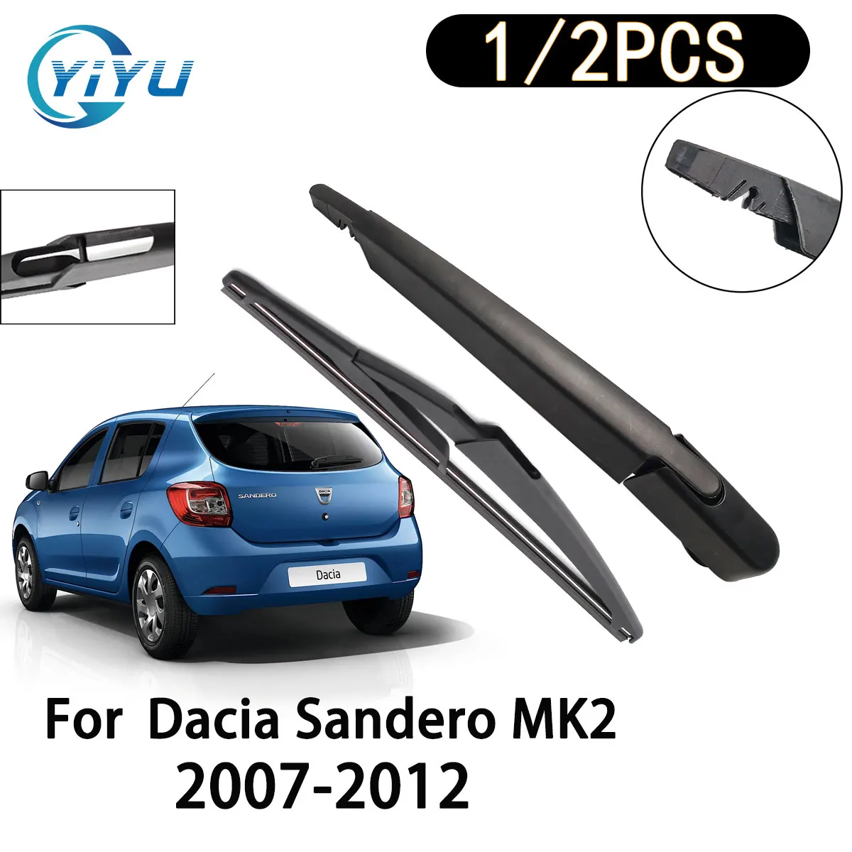 شفرة ممسحة الزجاج الأمامي الخلفي للسيارة Dacia Sandero MK2 2007-2012 ملحقات السيارة