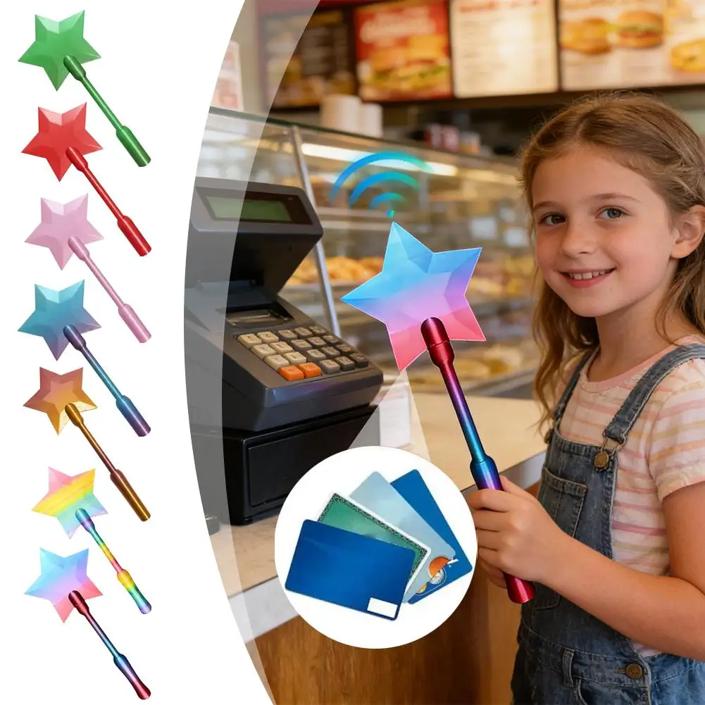 Star Magic Wand Card Holder 3D Printed Portable Tap-to-Pay Credit Card Stick Contactless Payment Wand Daily Use Accessories