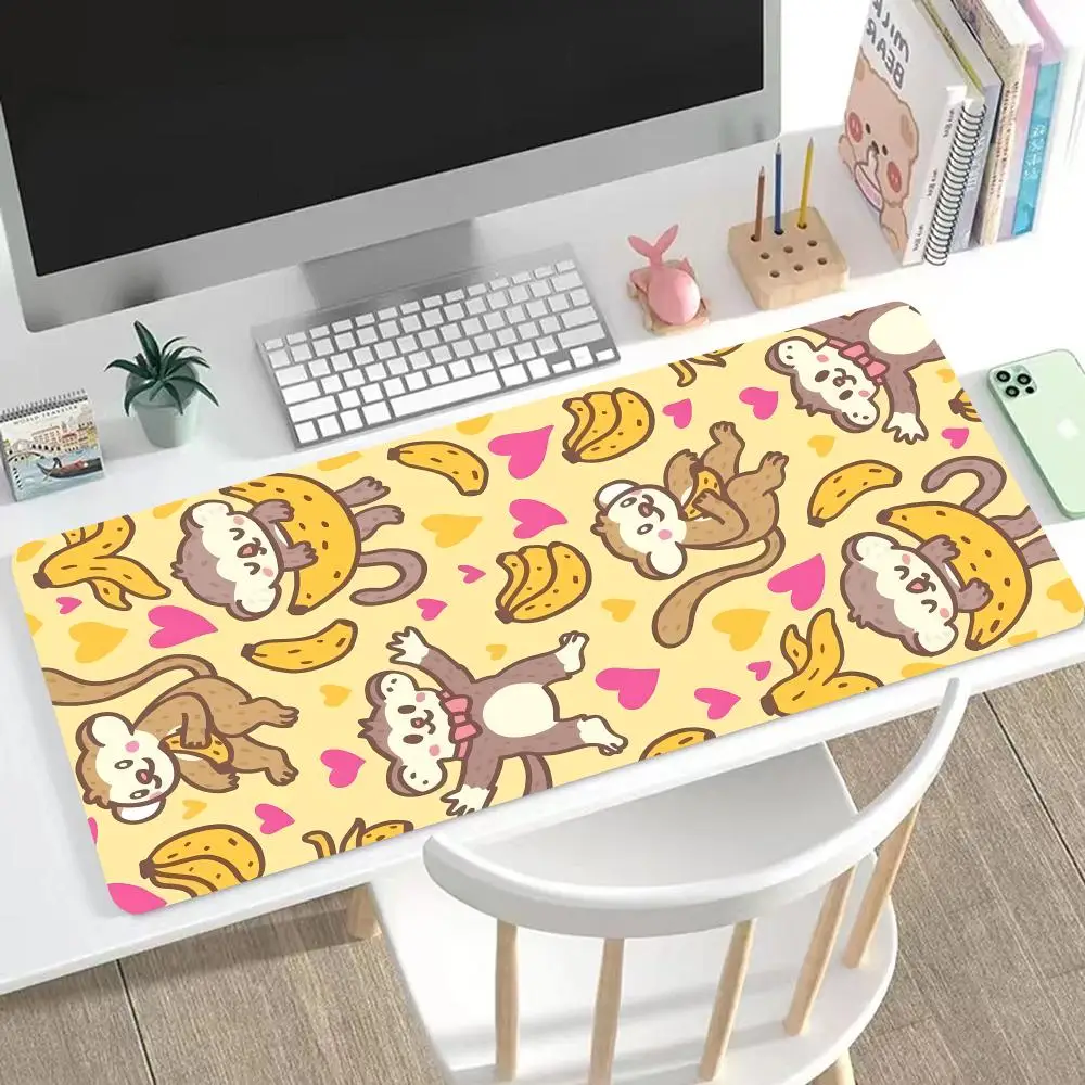 

Cartoon Monkey Mouse Pad Cute HD Mousepad Pad Extended Gaming Keyboard LargeMousepad 90x40cm XXL Gamer Mousepad