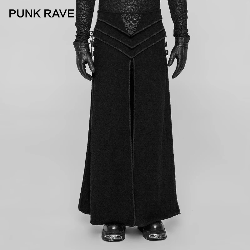 

PUNK RAVE Gothic Party Retro Palace Japan Cosplay Men's Skirt Pants Emo Performance Victorian Jacquard