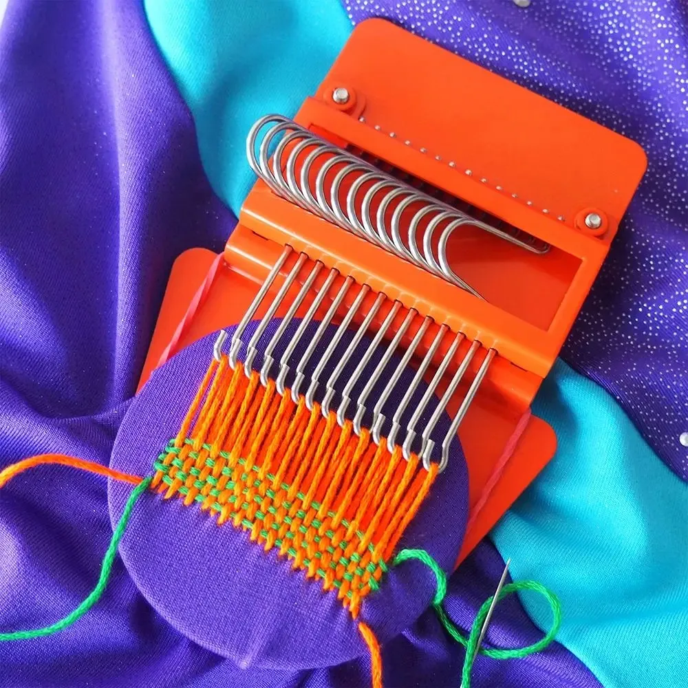 Small Loom Speedweve Type Weave Tool Fun Mending Loom Darning Machine Loom Makes Beautiful Stitching Mending Jeans Clothes