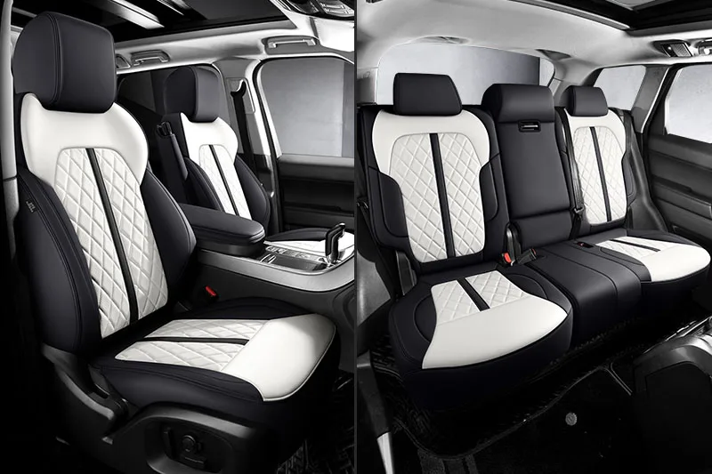 

custom Leather Car Seat Cover For Land Rover Freelander 2 2010 2012 Range Rover Sport Discovery 3 4 Evoque Velar Accessories