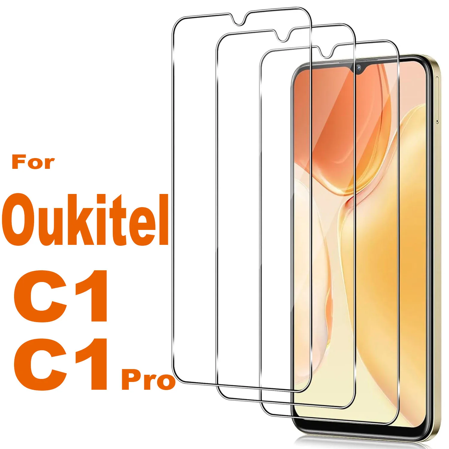 Für Oukitel C1 / C1 Pro Displayschutzfolie aus gehärtetem Glas