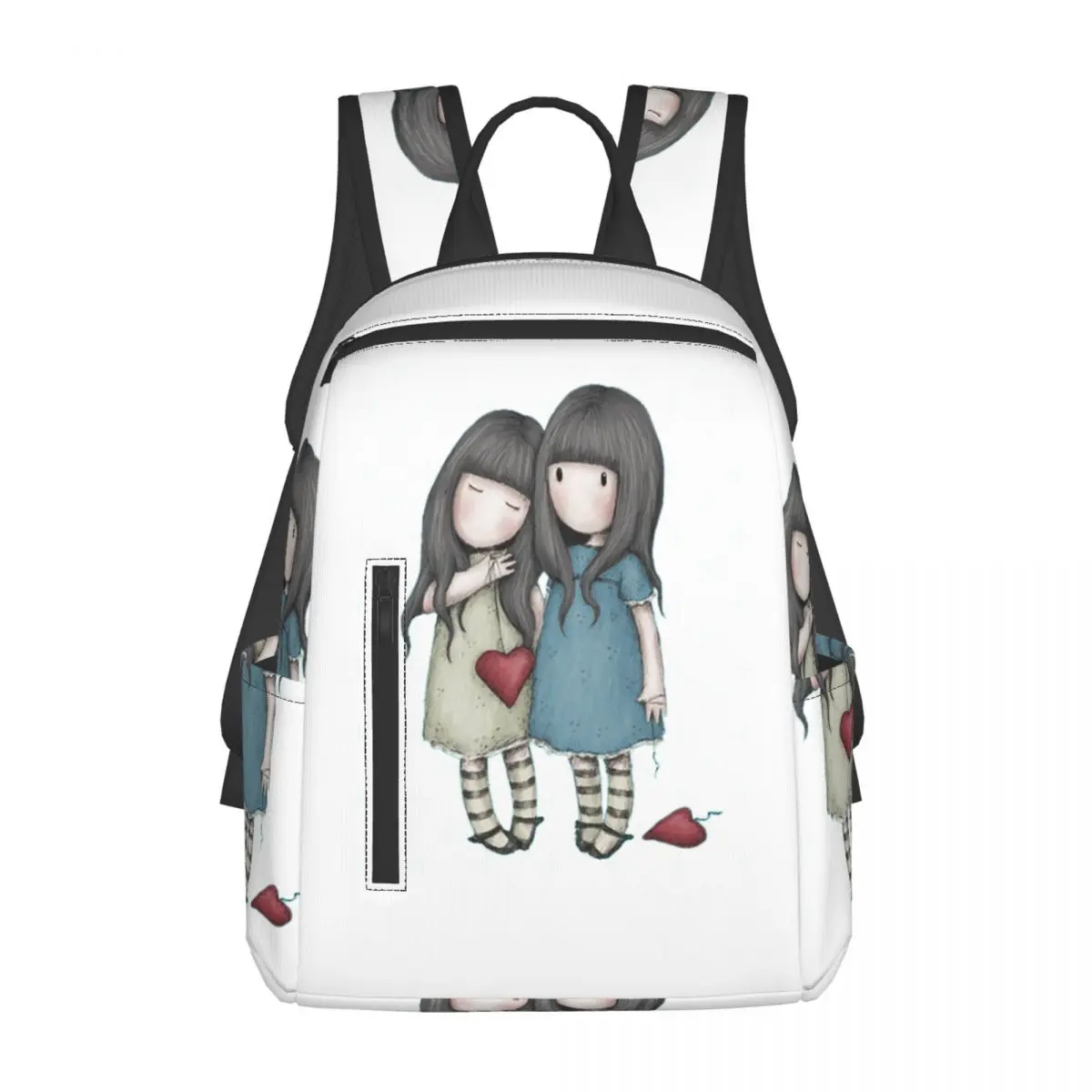 Gorjuss Santoro Friends Backpack Daypack Large Capacity Kids BookBag School Bag Shoulder Bags for Men Women