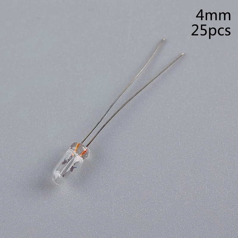 （YY）25Pcs 2025 New 5mm 4mm 3mm Clear 12V Mini Bulb Of Wheat Rice Bulbs Switch Button Bulbs