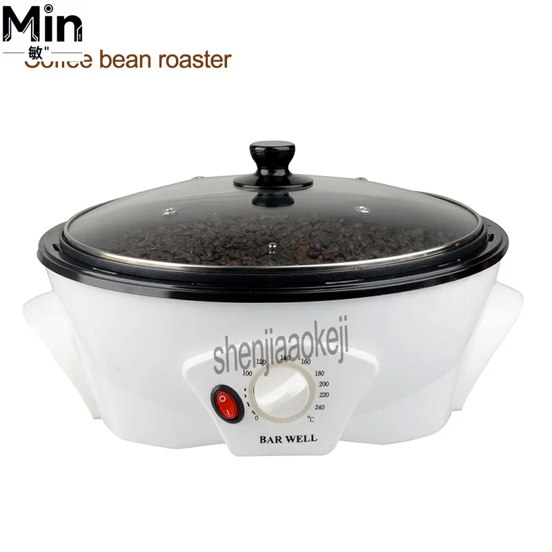 Mini Small Home Coffee Roaster Machine Non-stick Coating Coffee Bean Roaster for Home Baking Grains Drying CE CB
