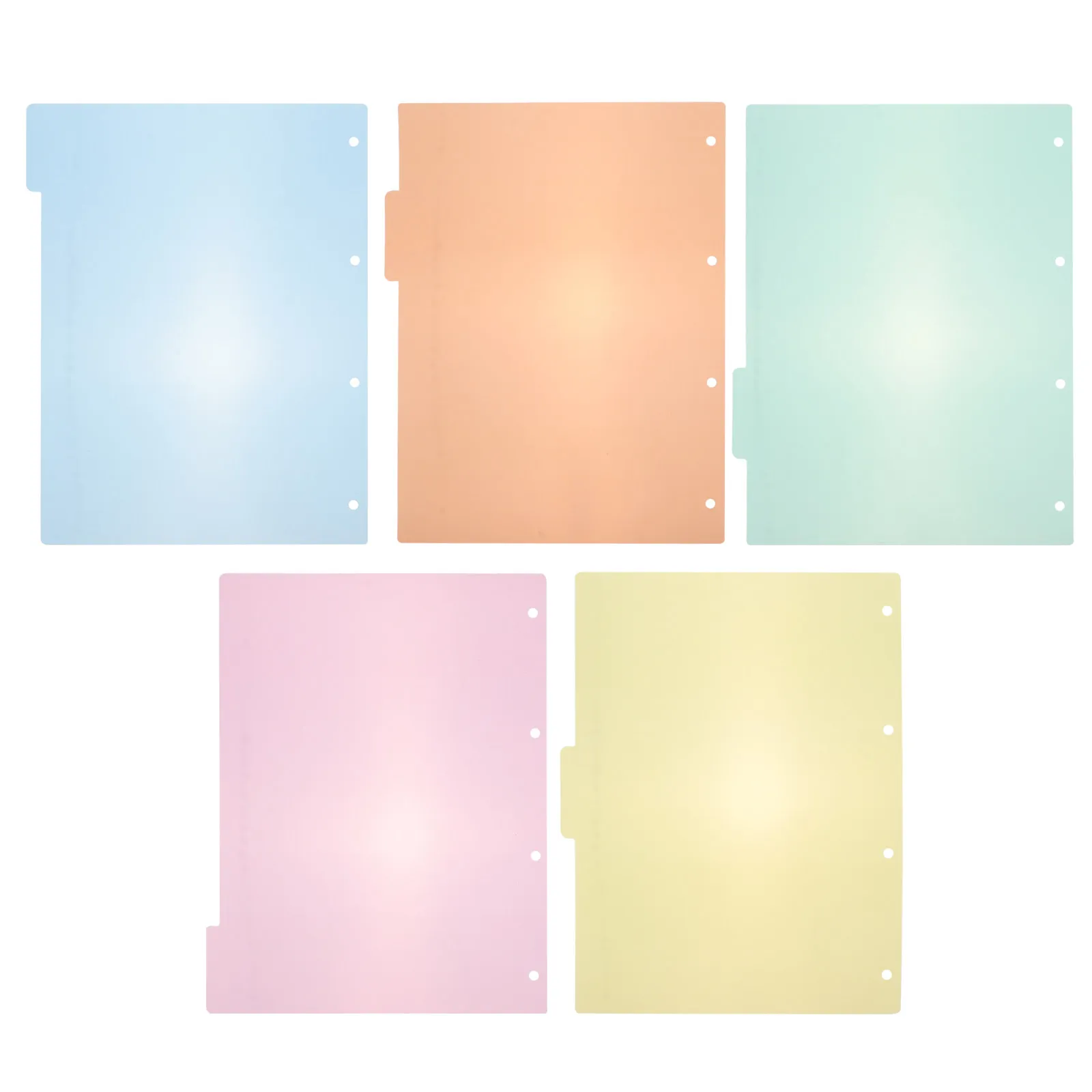 10Pcs Plastic Index Dividers Multicolor Smooth Surface Paper Tab Binder Dividers Labels Office Index Tabs for Organizing