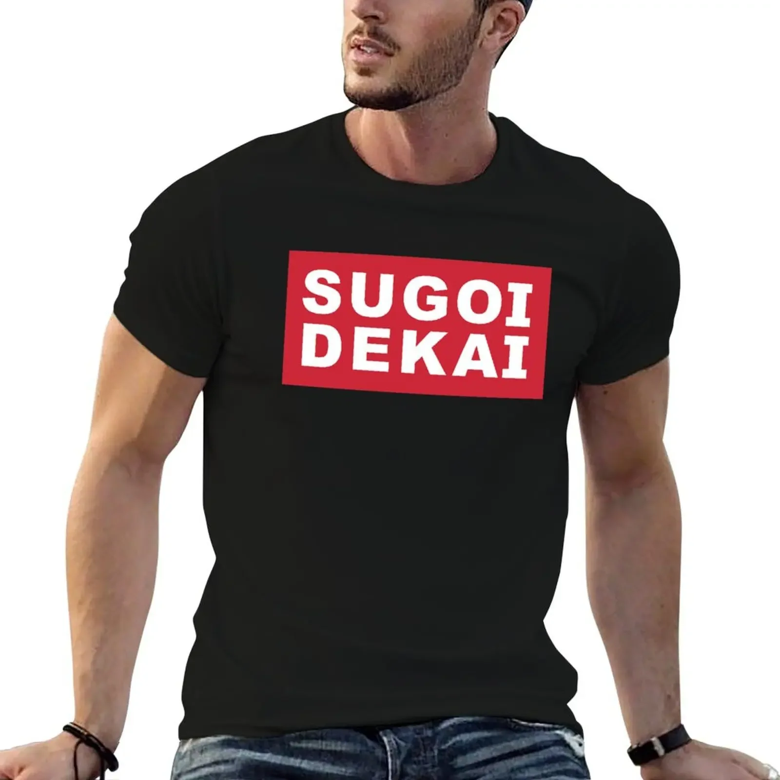 Sugoi Dekai T-Shirt sweat oversized shirts graphic tee man clothes shirts men