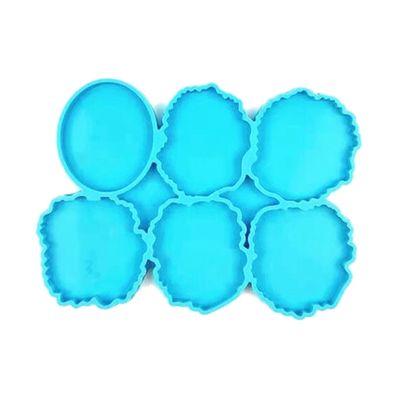 

Tray Epoxy Resin Mold Six Irregular Circles Silicone Bracket Decoration Mould DIY Crafts Decorations Casting Tools