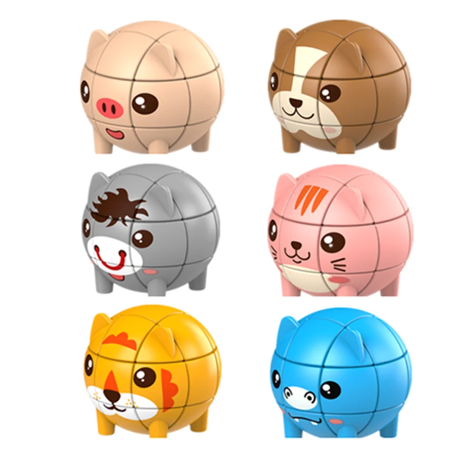 Cubos mágicos de animales bonitos 3D, cubo de velocidad de 3x3x3, juguete educativo, Idea de regalo, regalos de cumpleaños y Navidad, juguetes para niños