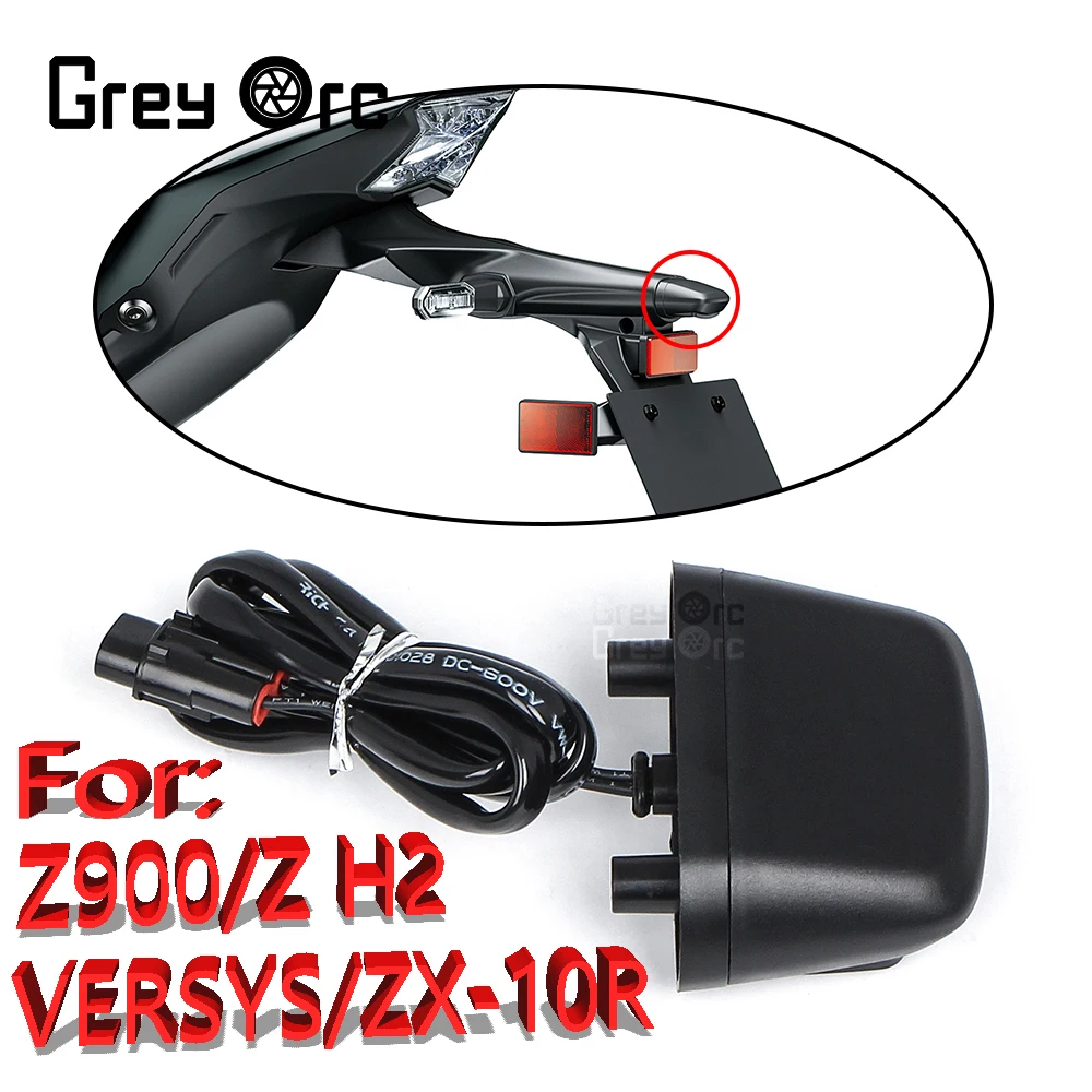 

For Kawasaki Z900 Z 900 2021 2022 2023 Rear Fender Mudguard Mudflap Guard Indicator Lamp ABS Number License Plate Light