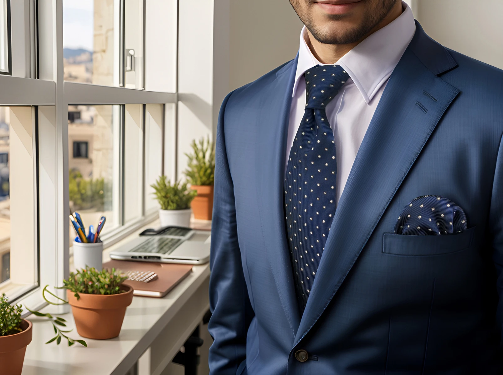 Mens Necktie Pocket Square Set Blue Indigo Azure Navy Business Acceossories Tie Hanky Set Fashion Gift Wedding 147cm Gravatas