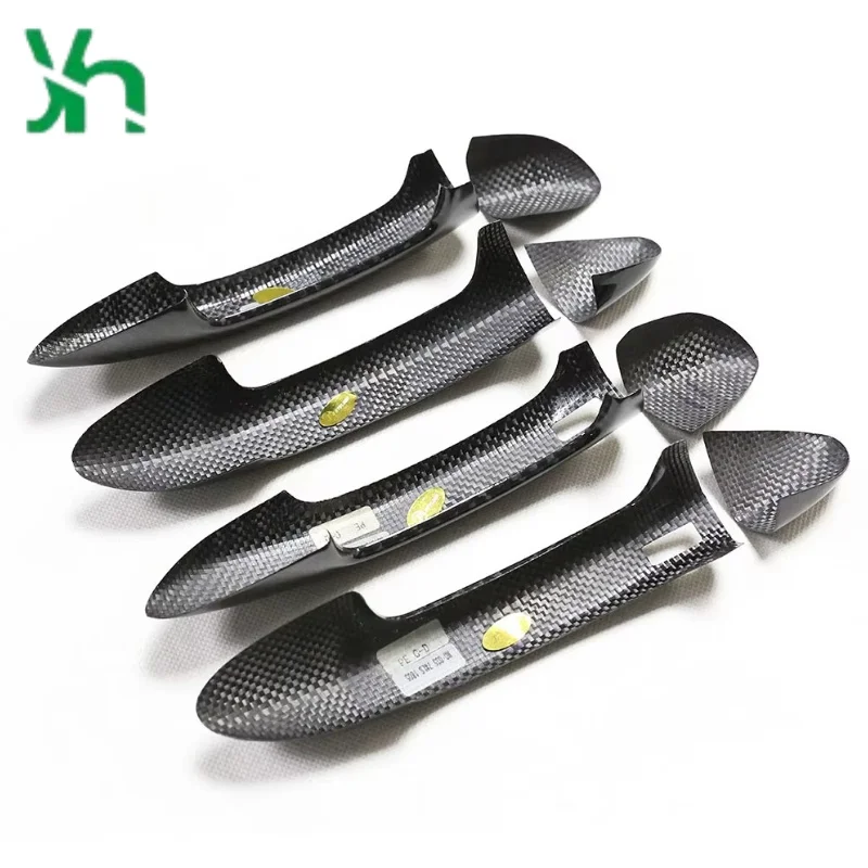 مناسبة لسيارة Volkswagen CC Maiteng للديكور الخارجي من ألياف الكربون الحقيقية غطاء مقبض الباب من ألياف الكربون الجافة #2