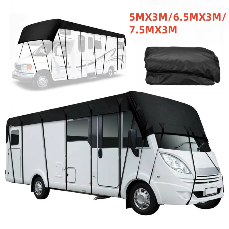 Oxford RV Cover Waterproof Dustproof, Camper Trailer Car Top Cover, Sunproof Scratch-Resistant Durable for Outdoor Camping Use