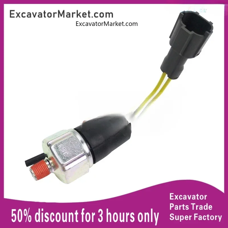 For HITACHI ZX EX200-1-2-3-5 6BD1 Excavator Engine Oil Sensor Plug Sensor Excavator accessories For excavator