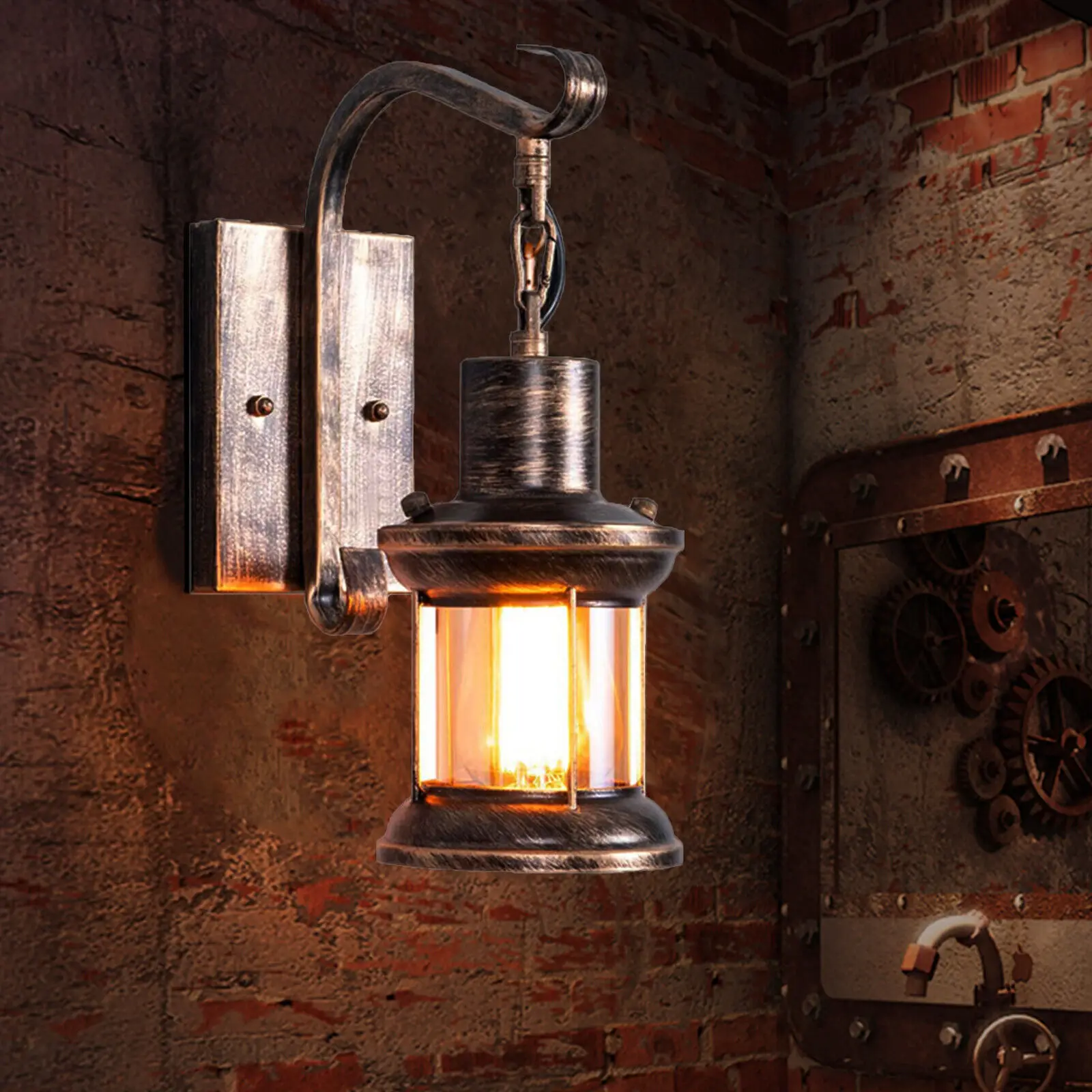 Industrial Antique Sconce Lamp Retro Wall Light Garden Porch Fixture 220V Indoor Loft