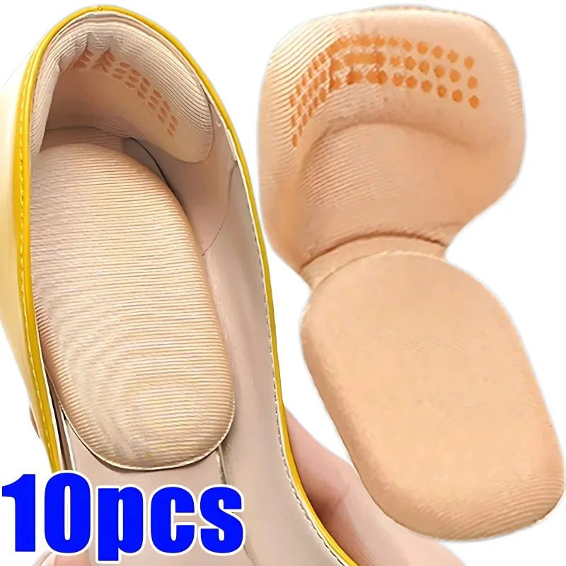 10pcs T-Shape Sponge Heel Stickers Shoe Cushion Heel Protector for Shoes Heels Insert Heel Pads Shoe Adjuster Women Half Insoles