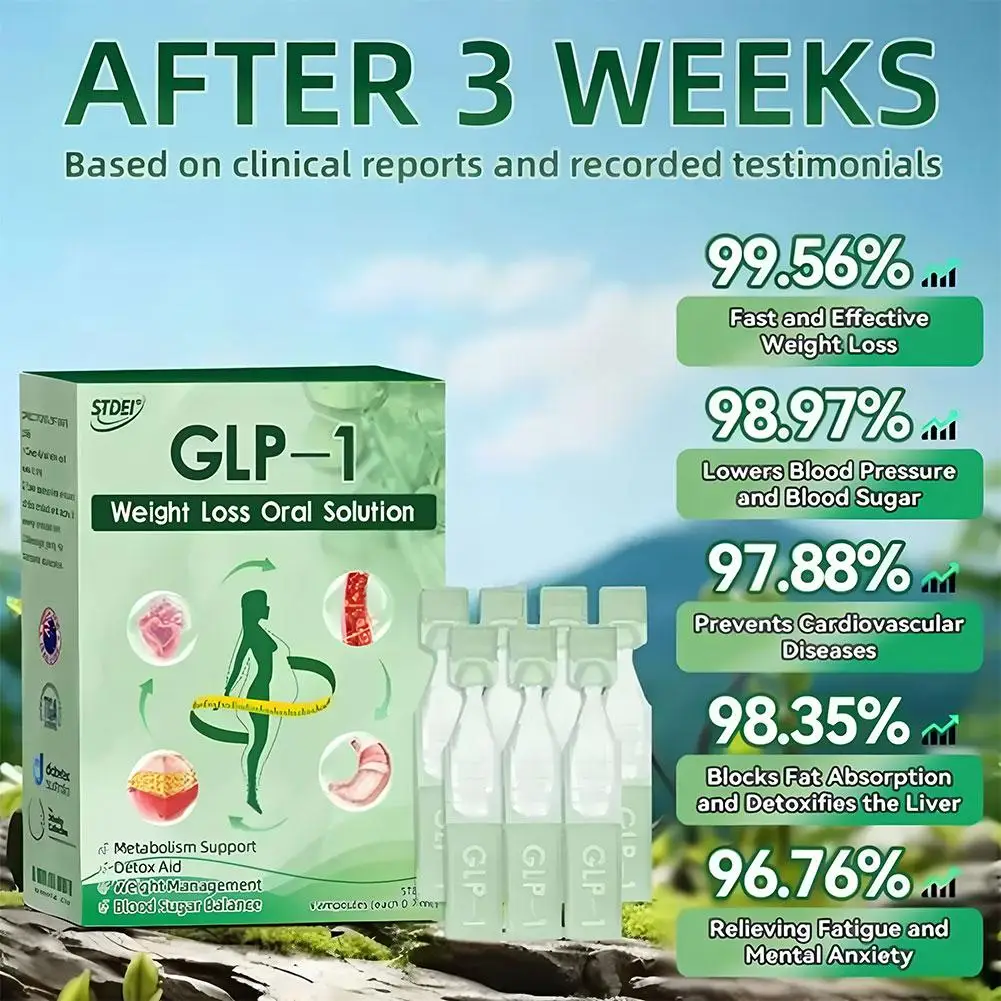 

1-10Box GLP-1 Natural Supplement Drops,For Women Weight Loss &Promote Gut Digestive Health Care Liquids Drops Body Care Supplies