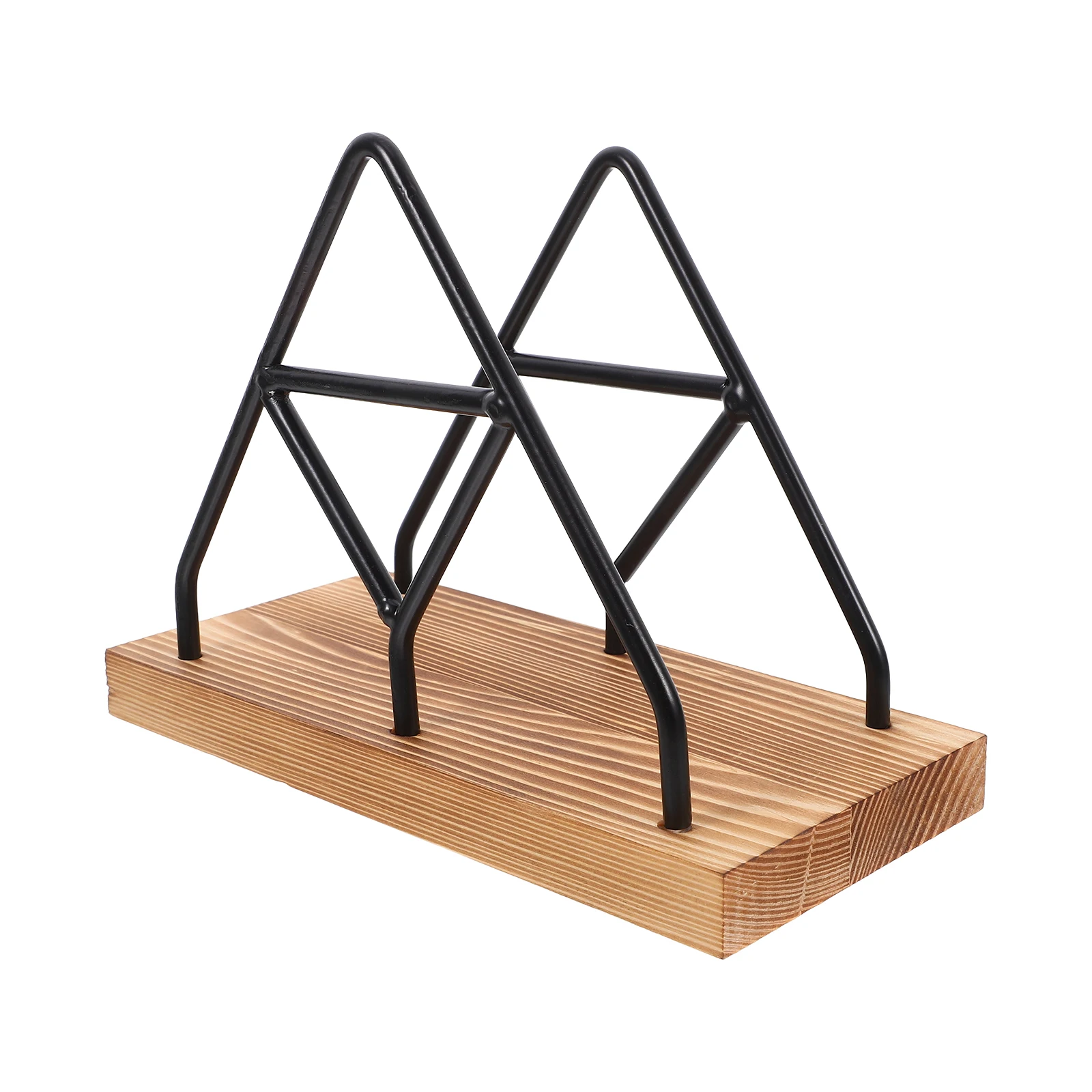 حامل مناديل حديدية مثلثة بتصميم عمودي موزع المناشف الورقية للمطبخ على الطراز القديم ومطعم منزلي عملي #5