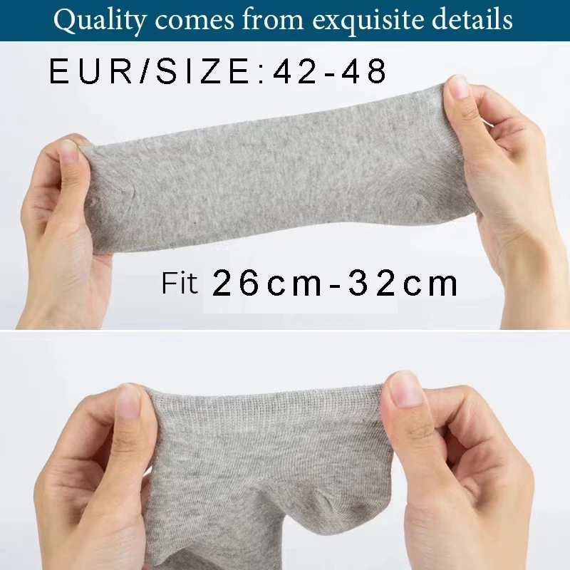 60PCS=30Pairs Large Size 42-48 Low Cut Men‘s Socks Cotton Summer Ankle Socks Short Casual Breathable Businees Socks Male Gifts