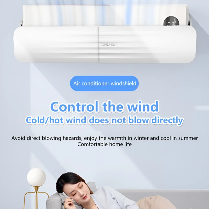 Air Conditioning WindShield Hanging-type Anti Direct Blowing Wind Deflector Adjustable Wind Guide Cover Outlet Baffle Dust Cover