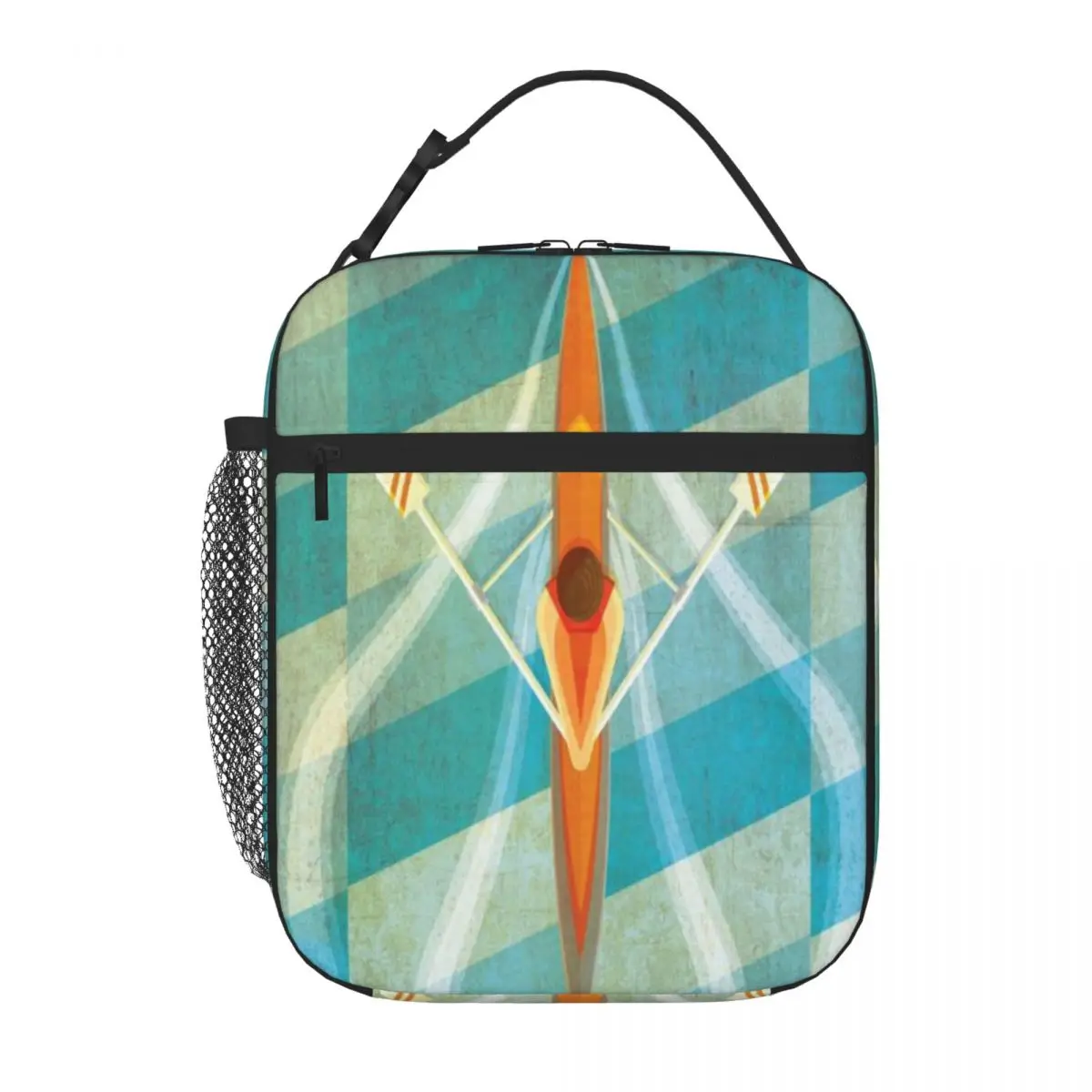 Hot Sale The Serenity Of Sculling Solid Color Shoulder Lunch Bag Car Driving Lunch Food Storage Bag