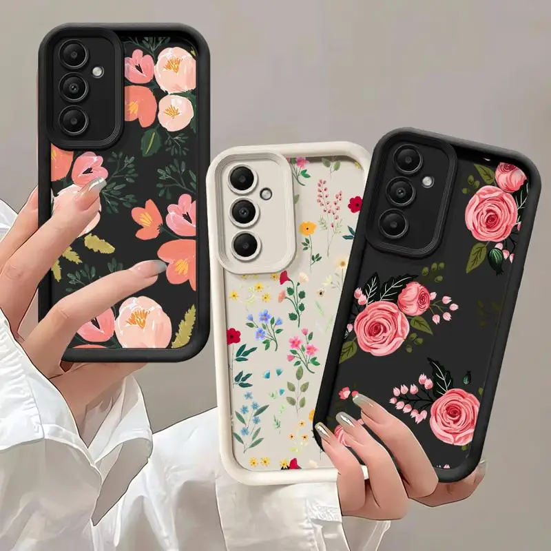 Fashionable Bright Flowers Phone case for Samsung Galaxy A55 A52 A33 cases A24 A15 A12 A23 A22 5G A54 A52s A53 A14 funda Cover