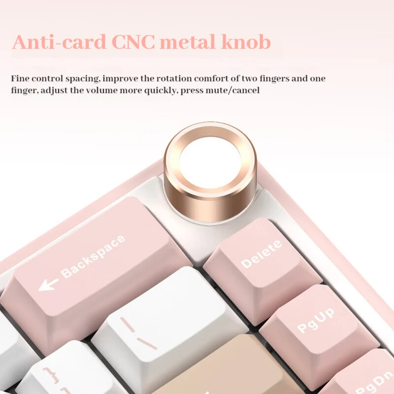 RK R65 Mechanical Keyboard Tri-mode Gasket Structure Long Endurance Hot Swap Ergonomics Esports Laptop Office Gaming Keyboard