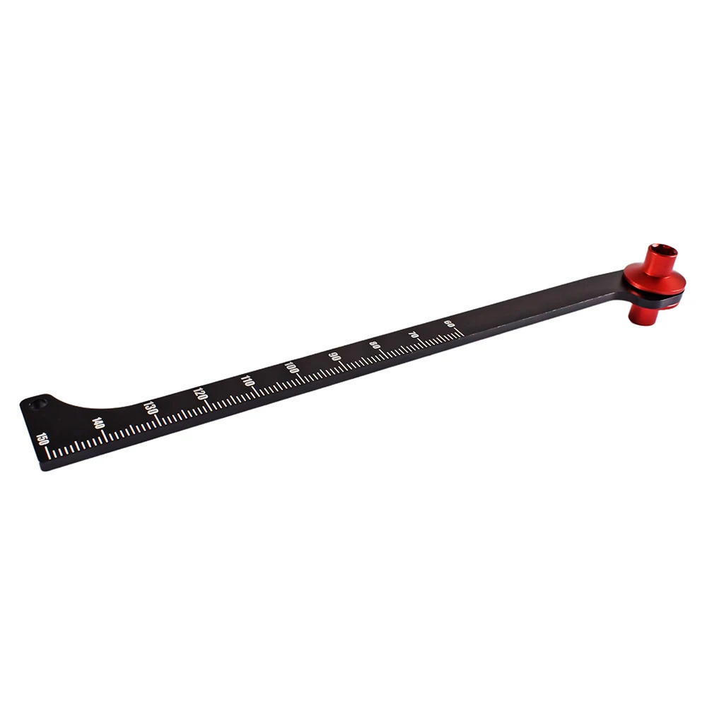 9IMOD RC Tool Rule Shock Stroke and Rebound Gauge Suspension Length Measuring Rule Aluminum 60-150mm For 1/8 Buggy Truck Tuggy