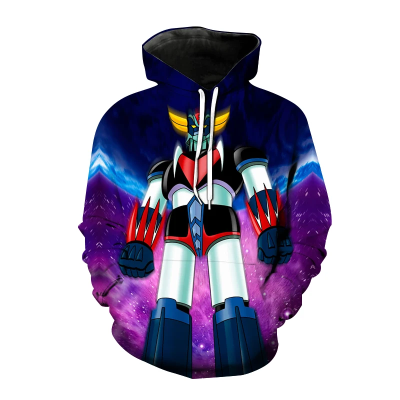 UFO Robot Grendizer Anime Goldorak 3D Print Hoodies Men Women Oversized Sweatshirts Hoodie Kids Pullovers Tracksuit Man Clothing